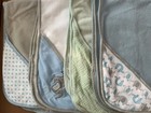 Assorted Baby Neutral Hooded  Bath Towels Lot Of 4 Green Blue Grey Pre-owned