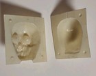 Plastic Candle Molds Halloween Skull Skeleton Pourette Mould 1990s Vintage
