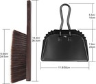 Dust Pan And Brush Set-handheld Dustpan Brush 11 8 14 3 Inch  Black 