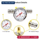 Universal 0-15psi Fuel Pressure Gauge 1 8  Npt Oil Press Gauge With 5 16  Barb