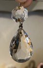 Lot Of 8 Vintage Crystal Glass Tear Drop Lamp Chandelier Prisms 2  Octagon 0 5 