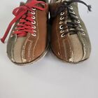 Vtg Bowling Shoes 1960 s -70 s Two-tone Suede Leather Sole A B Bowler Mcm Size 5