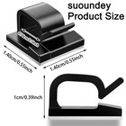 100 Pcs Cable Clips   Self-adhesive Wire Management   Black