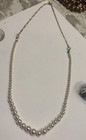 14k Gold Chain   Graduated Pearl Necklace Vintage  18   