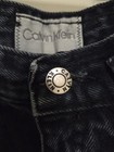 Vintage 90s Calvin Klein High Waisted Black Denim Shorts  Cut Off Made In Usa