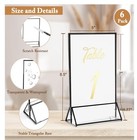 Double Sided Acrylic Picture Frame Stand Clear Sign Holder 6 Pack Displays New