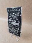 Vintage 1946 State Of North Dakota Gasoline Gas Pump License Tag Plate Rare 