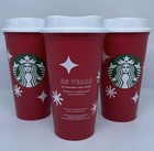   rare   2022 Starbucks Reusable Red Cup 25 Years Holiday Cheer Limited Edition