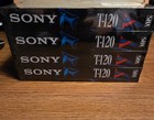 Sony T-120 Blank Vhs Tapes Sealed 4 Pack V Video Cassette 6 Hour