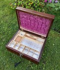 Victorian Rosewood Sewing Or Jewellery Box With Lovely Interior