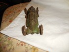 Vintage Cast Iron Race Car Hubley 1787 6  Green Nice Car  