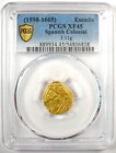 1598-1665 Spain Cob Escudo Gold Cross Coin 1e - Certified Pcgs Xf45  ef  - Rare 
