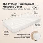 2-pack Waterproof Crib Mattress 2-pack  Standard 52x28  Soft White mavy