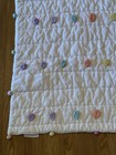 Pottery Barn Kids Pom Pom Toddler Crib Quilt 47 x34  White Multicolor Poms 2019