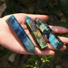 70-80mm Natural Labradorite Quartz Crystal Point Wand Healing Gemstone Obelisk