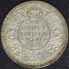 1941-b British India Silver One Rupee - King George Vi -    coingiants   