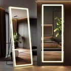 71 x26  Full Body Led Lighted Mirror 3 Color Lighting standing  Leaning hanging