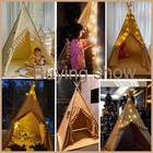Teepee For Kids Indoor With Floor Mat  Carry Bag  Banner  Play Cottage With S   