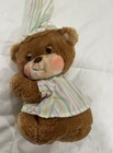 Vintage Fisher Price Teddy Beddy Bear Plush Striped Pajamas Sleepy Eyes 80s Baby