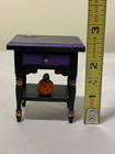 Dollhouse Miniature Artisan Fb Hand Painted Halloween Wooden Table W pumpkin