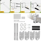 2x Heavy Duty Boat Lift Wheel Kit  Adjustable Boat Lift Wheel Bracket Universal