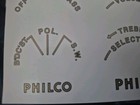 Philco Radio Control Knob Function Decals Waterslide Sheets Antique Restoration