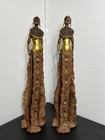 Pair Of African Queen Collection Statue 19 5    Tribal Woman Figure