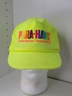 Vtg Para-hawk Powered Parachute Nylon Snapback Hat Baseball Cap Embroidered Neon