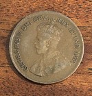 1928 Canada One Cent Penny     King George V     Circulated Canadian Coin