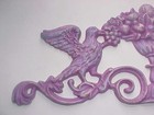 Antique Architectural Cast Iron Garden Pediment Panel Birds Fruit Basket