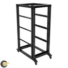 27u 4 Post Open Frame Network Data Server Rack W  L Rails 22  Adjustable Depth