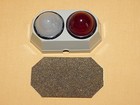 Vintage 3 3 4  High Red White Indicator Lights Unused In Box Nos
