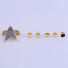 Voyager Communicator Badge Rank Pin A Set Of 6 The Next Generation Tng Pin Set