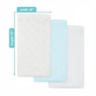 3 Pack 100  Natural Cotton Fitted Crib Sheets 52  X 28  - Soft  Breathable  H   