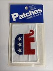 Republican Iron-on Patch Red White Blue Gop Elephant Lot Of 7