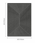 5x7 Area Rugs For Living Room Bedroom  Modern Abstract Washable Rug  Boho Non