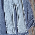 Green Goddess Women s Crinkled Khaki Dress Pants Tie Elastic Waist Patch Pocket