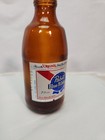 Vintage Pabst Blue Ribbon Beer Bottle 7 Fl  Oz  Amber Glass Empty W  Label