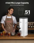Vevor Ice Tea Dispenser 4 Gal 15l 304 Stainless Steel Beverage Dispenser Spigot