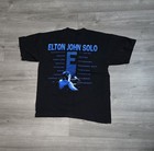 Vintage Elton John 1997 Solo Tour Concert T Shirt Large Black