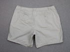 Eddie Bauer Shorts Womens 18 Gray Chino Cotton Slash Pockets High-rise 7  Inseam