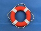 Hampton Nautical Vibrant Orange Decorative Life Ring With 2  L X 15  W X 15  H