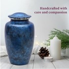 Royal Blue Cremation Urns For Human Ashes Adult Female   Male - Velvet Bag