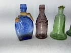 Vintage Lot Of 7 Miniature 3 Inch Multi Color Glass Bottles