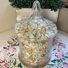Absolute Best   Antique Glass Apothecary Jar With Antique Buttons Candy Jar
