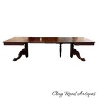 Antique Victorian Heavily Carved Paw Foot 12 Ft Dining Table Mahogany Square Top