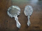 Vintage Antique Victorian Silver Plated Embossed Hand Mirror   Brush