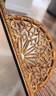 Vintage Rectangle Brass Ornate Handles Mirrored Glass Vanity Tray 14 X 7