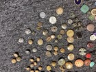 Large Lot 350  Vintage Antique Buttons Metal Shank Plastic Celluloid Mixed Sewin