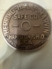 Vtg  Herring-hall-marvin Safe Door Plaque Pat Jan 17  1922 Hamilton Ohio N o s